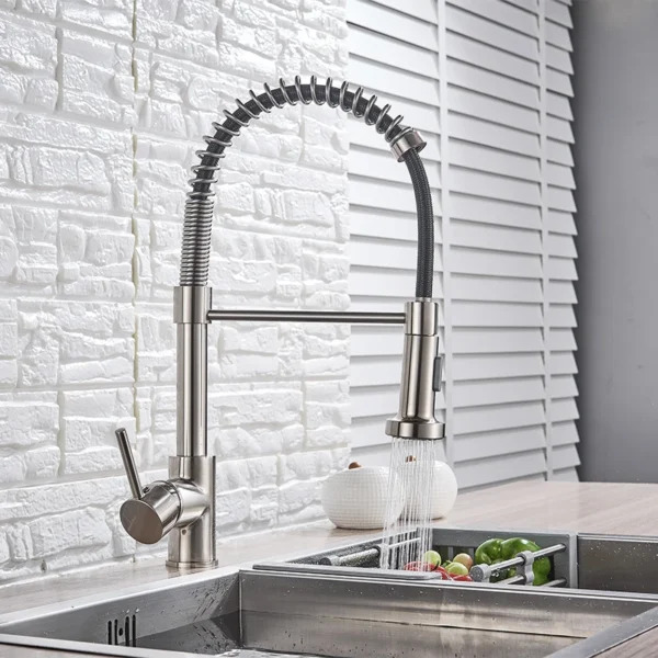 Pull-Down Kitchen Faucet with Dual Modes