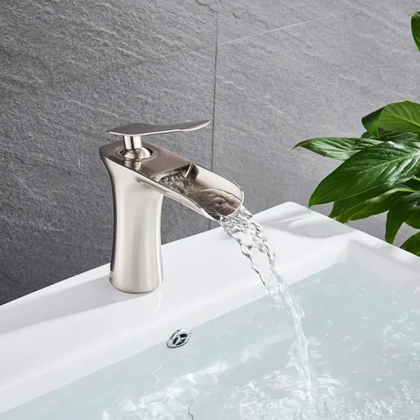 Basin Faucets Waterfall Bathroom Faucet Single handle - Image 4