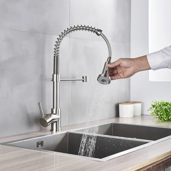 Pull-Down Kitchen Faucet with Dual Modes - Image 4