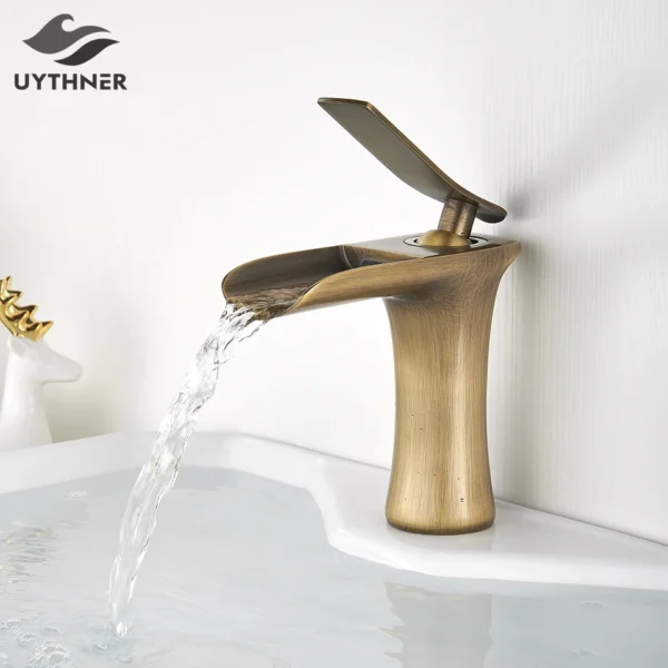 Basin Faucets Waterfall Bathroom Faucet Single handle