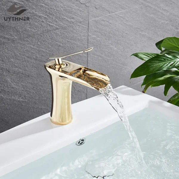 Basin Faucets Waterfall Bathroom Faucet Single handle - Image 3