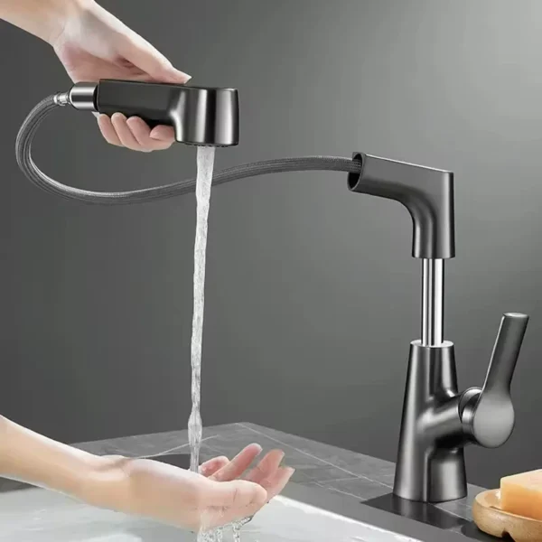 Rotary Pull-Out Bathroom Faucet – Versatile Design for Every Need - Image 12