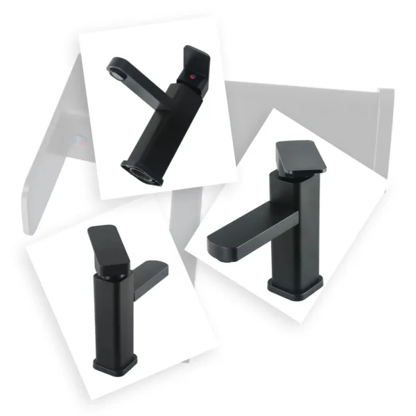    Square Base Black Bathroom Faucet – Elegance and Practicality Combined - Image 6