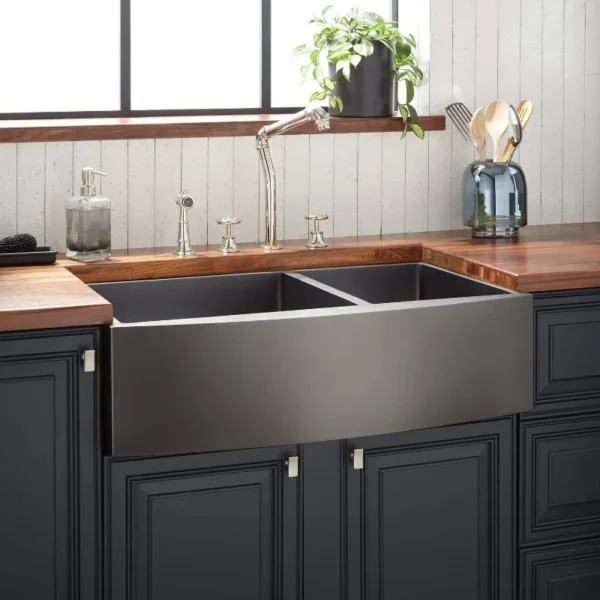 36" Farmhouse Double Basin Stainless Steel Kitchen Sink