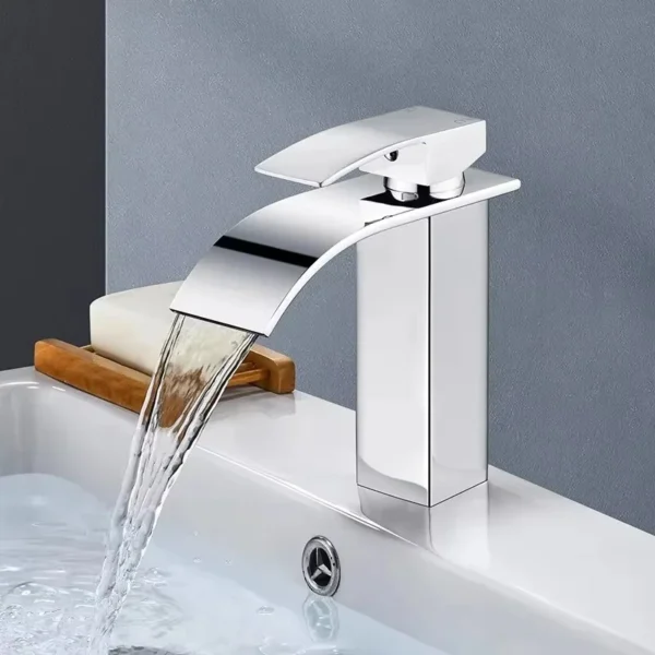  Copper Waterfall Basin Faucet – Sleek Design with Versatile Functionality - Image 2
