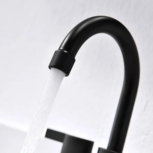 2 Handle Centerset Matte Black Bathroom Faucet – Sleek & Modern for Your Sink - Image 7