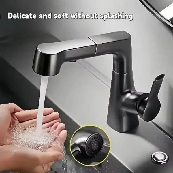 Rotary Pull-Out Bathroom Faucet – Versatile Design for Every Need - Image 14