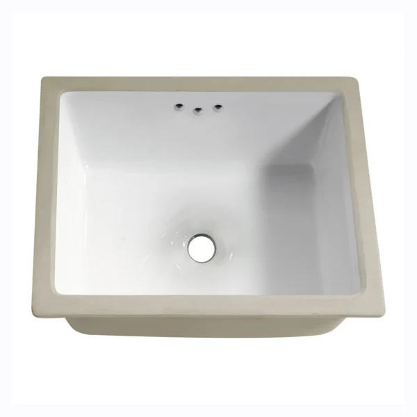 1pc 14-Inch Small Rectangle White Undermount Bathroom Sink – Vanity Under Counter Lavatory - Image 6