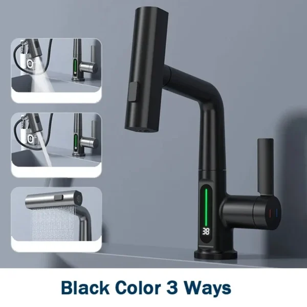 Temperature Digital Display Basin Faucet – Modern Functionality with a Sleek Design - Image 6