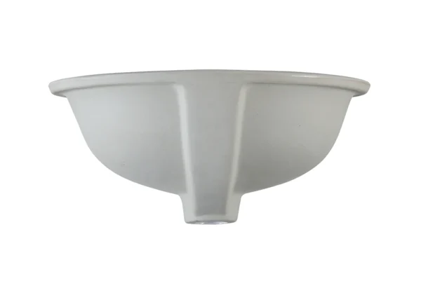 MEJE Undermount Oval Bathroom Sink – Ceramic White Vanity Top Sink with Overflow - Image 2