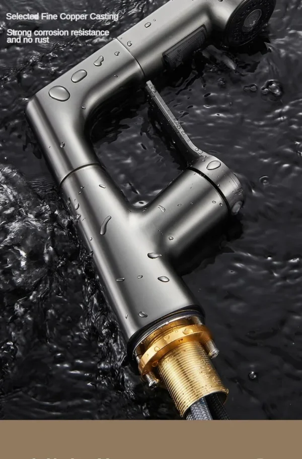 Rotary Pull-Out Bathroom Faucet – Versatile Design for Every Need - Image 6