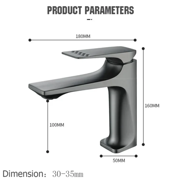 Modern Brass Core Bathroom Sink Faucet – Style Meets Durability - Image 3