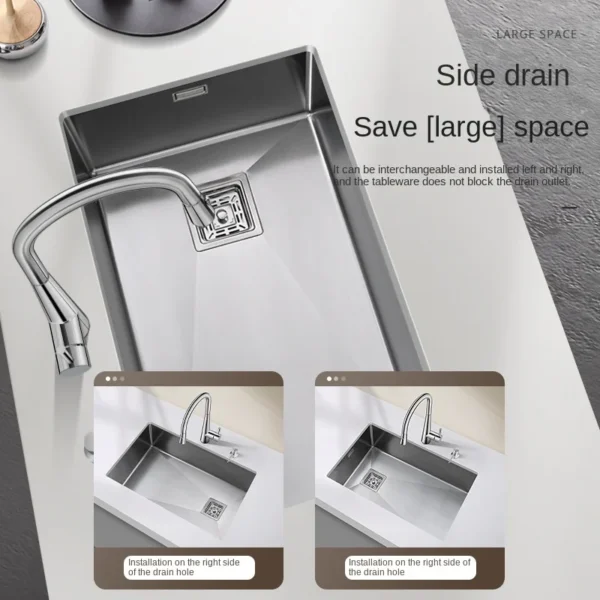 304 Stainless Steel Undermount Embossed Kitchen Sink - Image 6