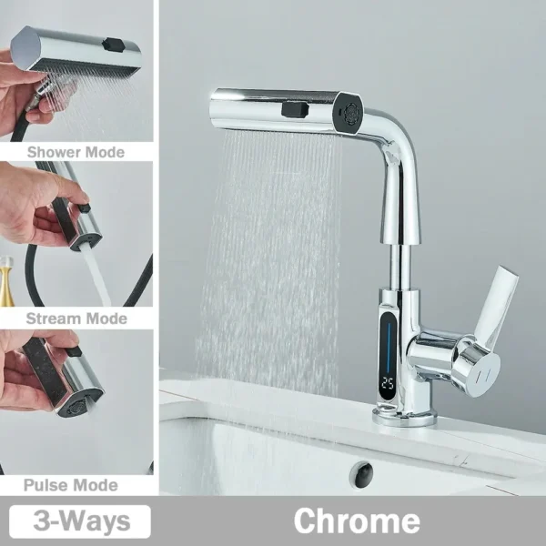 Temperature Digital Display Basin Faucet – Modern Functionality with a Sleek Design - Image 5