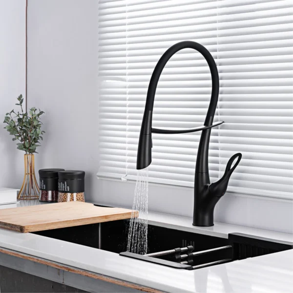 AITANA Luxury Brass Gun Grey Kitchen Faucet – Elegant & Premium Design - Image 11
