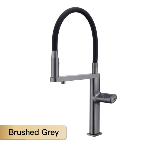 Luxury Grey Kitchen Faucet – Intelligent Touch & Digital Display Design - Image 4