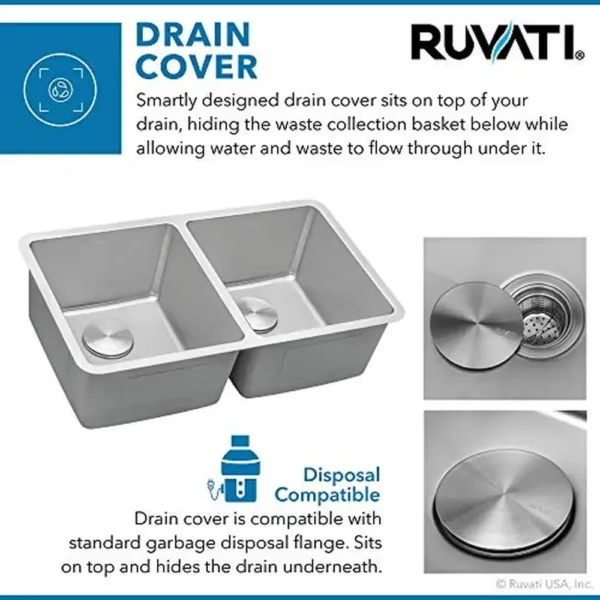 28'' Double Bowl Stainless Steel Sink with Soundproof Coating - Image 4
