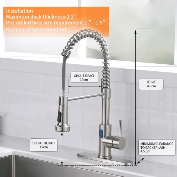 Touchless LED Light Kitchen Faucet – Smart Motion Sensor Technology - Image 8