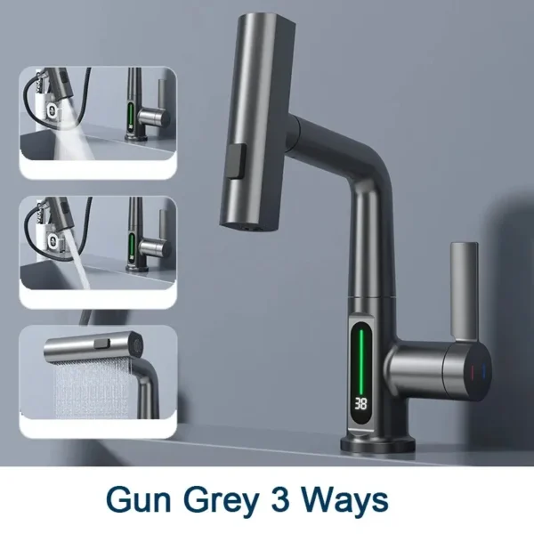 Temperature Digital Display Basin Faucet – Modern Functionality with a Sleek Design - Image 3