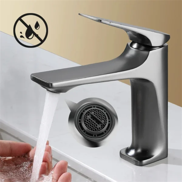 Modern Brass Core Bathroom Sink Faucet – Style Meets Durability - Image 2