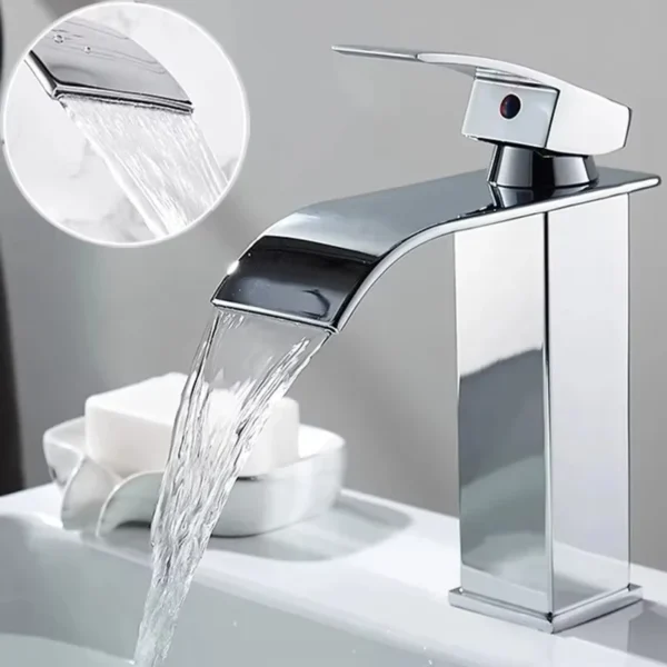  Copper Waterfall Basin Faucet – Sleek Design with Versatile Functionality