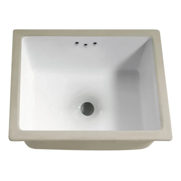 1pc 14-Inch Small Rectangle White Undermount Bathroom Sink – Vanity Under Counter Lavatory - Image 2