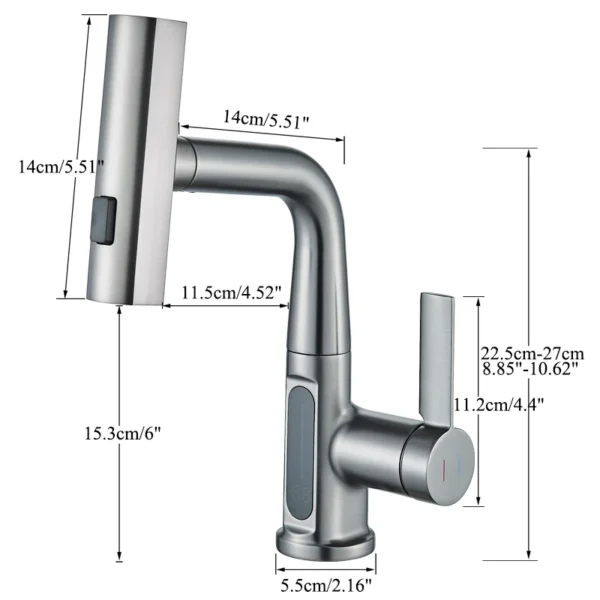 Temperature Digital Display Basin Faucet – Modern Functionality with a Sleek Design - Image 9