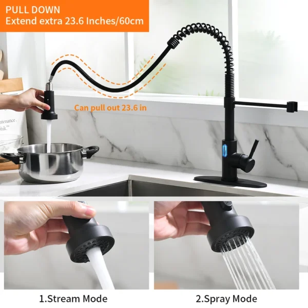 Touchless LED Light Kitchen Faucet – Smart Motion Sensor Technology - Image 3