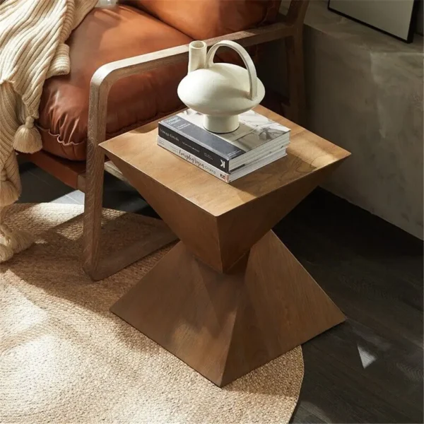 LUVODI Lightweight Concrete Accent Table Sitting Chair Sofa Side Bedside End Table for Living Room Bedroom Interiors - Image 3