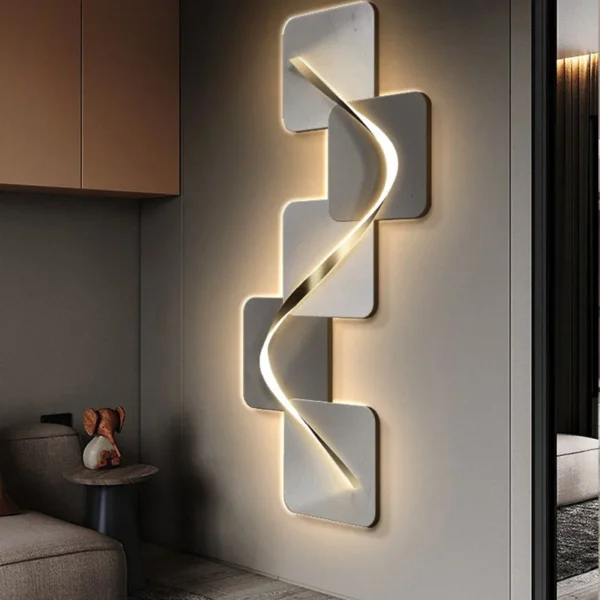 Modern Art Mural Lamp Interior Entrance Decoration Painting Vertical Corridor special-shaped Living Room Hanging Painting Liight - Image 6