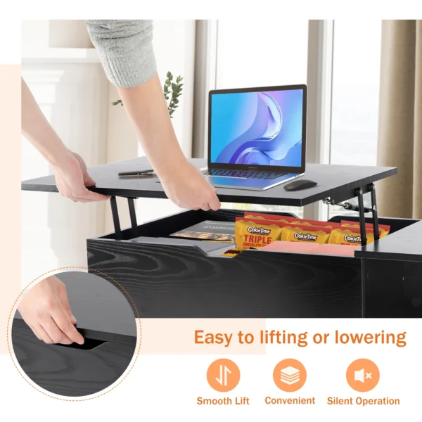 JHK Lift Top Coffee Table – Style, Storage & Function in One - Image 7