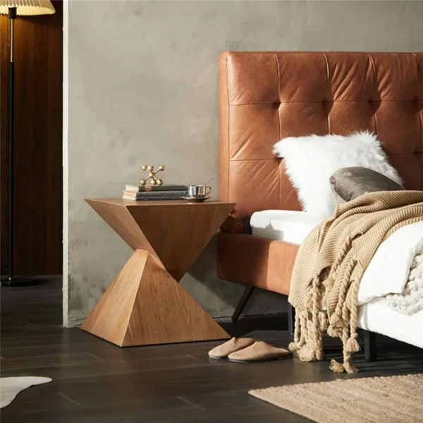 LUVODI Lightweight Concrete Accent Table Sitting Chair Sofa Side Bedside End Table for Living Room Bedroom Interiors - Image 5