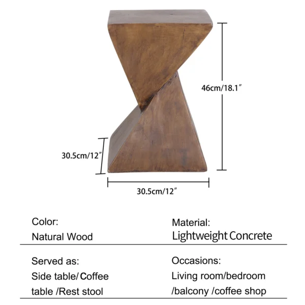 Lightweight Concrete Accent Table – Modern Design for Any Space - Image 4