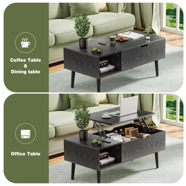 JHK Lift Top Coffee Table – Style, Storage & Function in One - Image 3