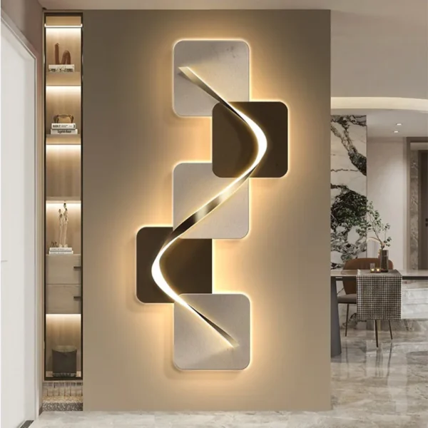 Modern Art Mural Lamp Interior Entrance Decoration Painting Vertical Corridor special-shaped Living Room Hanging Painting Liight